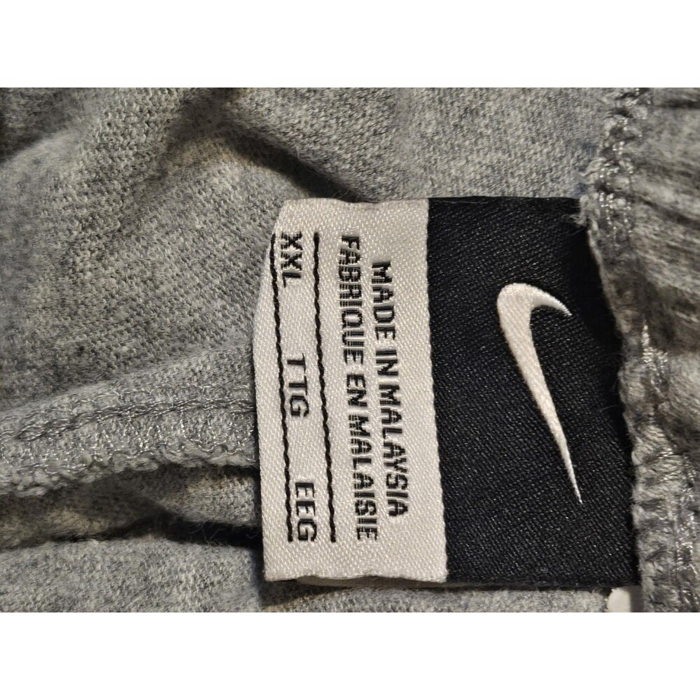 Nike Mens XXL Gray Club Jersey Knit Sweat Shorts Embroidered Swoosh Pockets - Picture 4 of 4